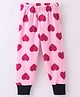 CrayonFlakes Hearts Printed Polar Fleece Joggers - Pink