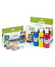 Dabble Toddler First Painting Set Finger Paints plus Jumbo Brushes - Multicolor