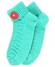 BHARATASYA  Floral Detailed Winter Socks - Blue