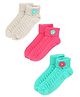 BHARATASYA Pack Of 3 Floral Detailed  Winter Socks  - Multi Colour