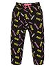 3PIN All Over Text Printed Infant Joggers - Black