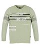 3PIN Full Sleeves Placement Text  Foil Printed Tee - Green