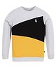 3PIN Full Sleeves Color Blocked Tee - Grey & Yellow