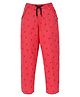 3PIN All Over Ladybugs Printed Joggers - Red