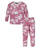 3PIN Full Sleeves All Over Tie & Dye Coordinating Top & Bottom Set - Pink