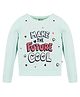 3PIN Full Sleeves  Placement Text Printed Sweatshirt -  Blue