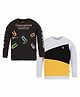 3PIN Pack Of 2 Full Sleeves Generation Printed & Color Blocked Tees - White & Grey