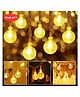 Bubble Trouble 14 Led Crystal Ball Decorative String Lights for Diwali  (4 Meters, Warm White)