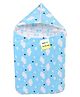 Kwitchy Baby 3 in 1 Sleeping Bag for New Born Hooded Carry Nest Cum Zipper Wrapper -  Blue
