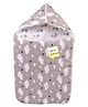 Kwitchy Baby 3 in 1 Sleeping Bag for New Born Hooded Carry Nest Cum Zipper Wrapper (0-12 Months, Grey)