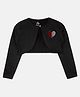 Kiddopanti Full Sleeves Heart Detailed Sequin Embellished Crop Shrug - Black