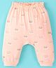 First Smile Interlock Full Length Diaper Leggings Bear Print- Pink