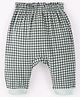 First Smile Interlock Full Length Diaper Leggings Checked- Grey & White