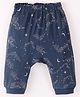 First Smile Interlock Full Length Diaper Leggings Stars & Moon Print- Blue