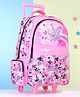 Smiggle Trolley Bag pack Cat Theme Pink- Height 16 Inch