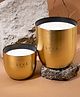 Seva Home Heirloom Candle Set Of 2 - Bloom Gold