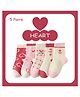 SYGA 5 Pairs Baby Girl Boy Socks, Toddlers Infant Cotton Warm Stretch Crew Socks with Heart Design, Suitable for Ages 0-2 Years baby