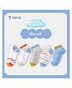 SYGA 5 Pairs Baby Girl & Baby Boy Socks, Toddlers Infant Cotton Stretch Crew Socks with Cloud Design.
