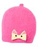 Kid-O-World Cat Face Applique Detailed Cap - Dark Pink