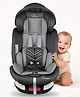 Babykins Convertible Isofix Baby Car Seat 360 Rotatable ECE R44/04 Safety Certified Car Seat for Kids with 4 Recline Position (Black & Grey)