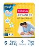Babyhug Advanced Tape Style Diapers Small Size - 9 Pieces