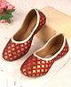 Cute Walk by Babyhug Foil Print Mojaris - Maroon