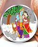 Taraash 999 Purity 100 Gm RadhaKrishna with Deer Silver Coin By ACPL - Silver