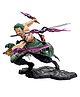 QUIRKMALL Roronoa Zoro One Piece Figure,Anime Figure Sauron Three Swords Zoro Statue Large Action Figure Limited Edition Figure Toy Statue Merchandise for Anime Lovers - Height 21 cm