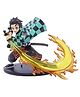 QUIRKMALL Tanjiro Demon Slayer Action Figure Flaming Sword Special Edition for Car Dashboard Decoration Cake Office Desk & Study Table