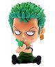 QUIRKMALL Zoro One Piece Figure Anime Figure Zoro Statue with Bottle Action Figure Limited Edition Figure Toy Statue Merchandise for Anime Lovers Green - Height 8 cm