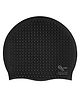 KARBD Bubble Drop Design Hair Protection Silicone Swimming Cap - Black