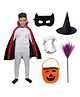 Kaku Fancy Dress Halloween Theme Costume Set - Black And Red