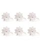 ELOISH 999 Pure Silver Flower for Puja Temple Pack of 6 - Silver