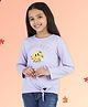 PURPLE UNITED KIDS Full Sleeves Shiny Days Text & Smiley Printed Tee - Lavender