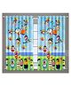 Muren Digital Cartoon Printed Door Curtains Pack of 2 - Multicolor