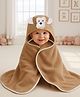 Babyhug Terry Woven Hooded Towel with Monkey Design 76.2x76.2 cm - Brown