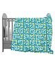 Divine Casa 100% Cotton Single Kids Dohar Blanket For Toddler- Turquoise and Green