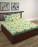 Divine Casa 100% Cotton 144TC Double Bedsheet with 2 Pillow Covers Geometric Print_Multicolor