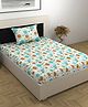 Divine Casa 100% Cotton 144TC Single Bedsheet with  Pillow Covers Dotted Polka Dot Print_Multicolors
