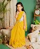 Foreverkidz Sleeveless Georgette Saree for Girls- Yellow