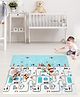 Babyhug XPE Waterproof Folding Mat With Fox Print - Light Blue