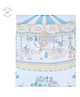 Masilo Organic Cotton Dohar Blanket 105 x 105 cm For Baby's/kids Nursery Soft ,Lightweight and portable, 0 to 3 Years - Carnival - Blue