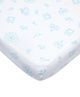 Masilo Organic Cotton Fitted Cot Sheet For Infant/Baby's Nursery Soft and comfort, 0 to 2 Years - Carnival - Blue