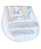 Masilo Organic Cotton Muslin 2 Piece Burp Cloth & Bib For Infant/Baby's Lightweight, super absorbent and fast drying, 0 to 1 Years - Carnival - Blue