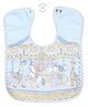 Masilo Organic 1 Piece Muslin Classic Bib Soft and Breathable, 23 X 30 cm Adjustable - Carnival - Blue