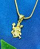 Taarose by Osasbazaar Silver Hanuman Pendant and Chain - Gold