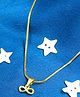 Taarose by Osasbazaar Silver Infinity Pendant and Chain - Gold