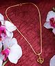 Taarose by Osasbazaar Silver Khanda Pendant and Chain - Gold
