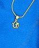 Taarose by Osasbazaar Silver Om Pendant and Chain - Gold