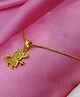 Taarose by Osasbazaar Silver Peppa Pig Pendant and Chain - Gold